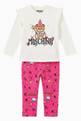 thumbnail of Logo Bear Print T-shirt and Trousers Set in Cotton #0