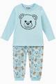 thumbnail of Teddy Bear Print T-shirt & Pants Set in Cotton    #0