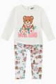 thumbnail of Teddy Bear with Flower Print T-shirt  in Cotton    #1