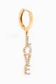 thumbnail of Mantra "Love" Single Earring with Diamonds in 14kt Yellow Gold #0