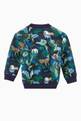 thumbnail of All-over Jungle Print Zip Sweatshirt in Cotton Blend Fleece    #2