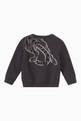 thumbnail of Embroidered Logo Loose Fit Sweatshirt in Fleece  #1