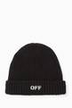thumbnail of OFF Beanie in Ribbed Cotton Knit    #0