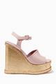 thumbnail of Gold Wedge Sandals in Patent Leather #0