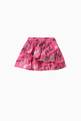 thumbnail of All-over Logo Print Ruffled Skirt in Taffeta   #0
