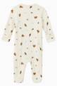 thumbnail of Polo Bear Print Long Sleeve Romper in Cotton      #1