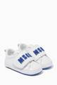 thumbnail of Embroidered Logo Velcro Sneakers in Leather  #0