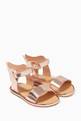 thumbnail of Open-toe Sandals in Metallic Leather    #0