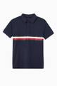 thumbnail of Flag Stripe Polo Shirt in Cotton Pique   #0