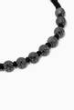 thumbnail of Spiritual Beads Pavé Black Diamonds Woven Bracelet in Sterling Silver #3