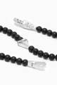 thumbnail of Spiritual Beads Shark Tooth Black Onyx Bracelet in Sterling Silver   #3