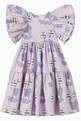 thumbnail of Ruffle Sleeve Dress in Sitting Teddy Print Cotton  #0