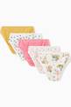 thumbnail of Briefs in Floral Panther & Spotted Cotton Rib Knit, Set of 5  #1