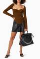 thumbnail of Medium Lina Tote Bag in Faux Leather  #1