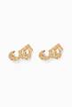 thumbnail of "Sh" Stud Diamond Earrings in 18kt Yellow Gold     #0
