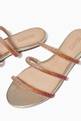 thumbnail of Rhinestone-embellished Flat Slide Sandals in Leather   #4