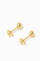 thumbnail of Ara Garnet January Birthstone Earrings in 18kt Yellow Gold   #2