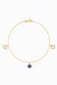 thumbnail of Amelia Espańa Mother of Pearl Three Motifs Anklet in 18kt Yellow Gold   #0