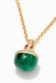 thumbnail of Dome Majesty Malachite & Diamond Necklace in 18kt Yellow Gold  #3