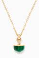 thumbnail of Dome Majesty Malachite & Diamond Necklace in 18kt Yellow Gold  #0