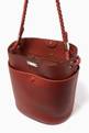 thumbnail of Medium Key Bucket Bag in Shiny & Grained Calfskin  #3