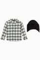 thumbnail of Checkered Hooded Shirt in Organic Cotton   #1