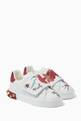 thumbnail of Floral Print Portofino Sneakers in Leather #0