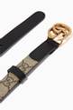 thumbnail of GG Marmont Thin Belt in GG Supreme Canvas & Leather   #3