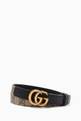 thumbnail of GG Marmont Thin Belt in GG Supreme Canvas & Leather   #0