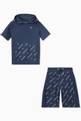 thumbnail of All-over Logo Print T-shirt & Shorts Set in Cotton #1
