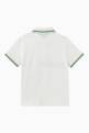thumbnail of Contrast Line Logo Polo Shirt in Cotton Piqué  #2