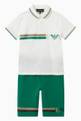 thumbnail of Contrast Line Logo Polo Shirt in Cotton Piqué  #1