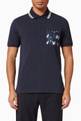 thumbnail of V Optical Patch Polo T-shirt in Cotton Pique #0
