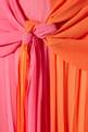 thumbnail of Colour-blocked Draped Maxi Dress in Chiffon    #3