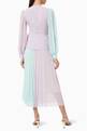 thumbnail of فستان طويل شيفون درابيه مقسم بألوان #2