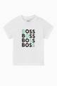 thumbnail of Repeated Boss Logo T-shirt in Cotton  #0