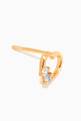 thumbnail of Heart Diamond Stud Earrings in 18kt Yellow Gold #2