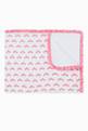 thumbnail of Pinky Print Ruffle Blanket in Pima Cotton #1
