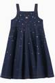 thumbnail of Multi Embellished Rhinestone Dress in Denim #0