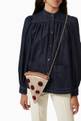 thumbnail of Slice 3D Pizza Crossbody Bag in Embellished Satin  #1