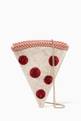 thumbnail of Slice 3D Pizza Crossbody Bag in Embellished Satin  #0