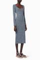 thumbnail of Bodycon Midi Dress in Ribbed Melange Knit    #0
