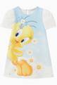 thumbnail of Tweety Cloud Print Dress in Crepe    #0