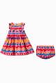 thumbnail of Stripe & Wave Print Dress with Bloomers in Cotton    #1