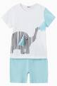 thumbnail of Ashraf Elephant Print T-shirt & Shorts in Cotton Jersey     #0