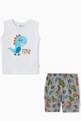 thumbnail of Dani Dinosaur Print T-shirt & Shorts in Cotton Jersey          #1