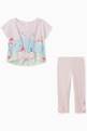 thumbnail of Butterfly Bow Top and Leggings Set in Cotton #1