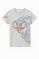 thumbnail of Dual Elephant Print T-Shirt in Organic Cotton   #0