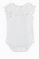 thumbnail of Embroidered Ruffle Bodysuit in Soft Cotton  #0