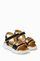 thumbnail of Embellished Logo Sandals in Leather #0